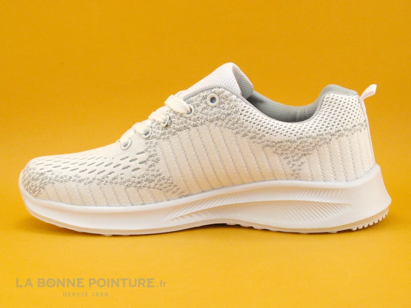 Run Away NINA Blanc - Basket Femme Maille Blanche 3 Run Away NINA Blanc - Basket Femme Maille Blanche – Image 3