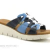 Jordana 35 Fantasia - Bleu Marine - Blanc - Bleu Clair - Mule Compensee