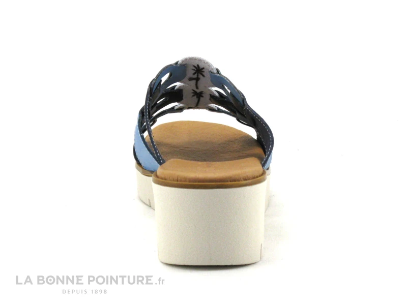 Jordana 35 Fantasia - Bleu Marine - Blanc - Bleu Clair - Mule Compensee 4 Jordana 35 Fantasia - Bleu Marine - Blanc - Bleu Clair - Mule Compensee – Image 4