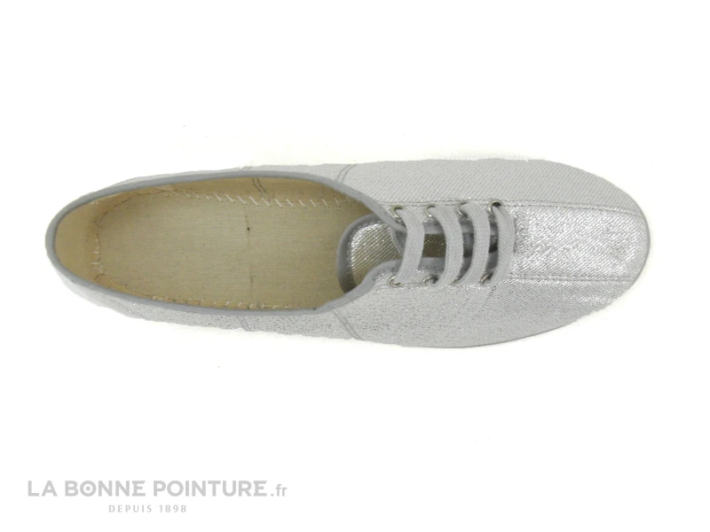 Soca 0694 Argent - Chaussure Compensee Femme Toile Argentee 3 Soca 0694 Argent - Chaussure Compensee Femme Toile Argentee – Image 3