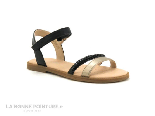 Geox SP KARLY J0235D Black - Sandale Noire Bronze Fille