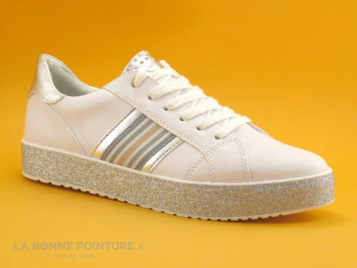 Marco Tozzi 2-23714-32 White Silver - Sneakers Ville Femme