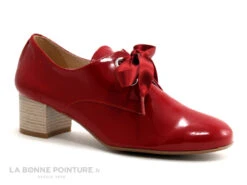 Folies MACAR Rouge Verni - Derby Talon - Lacet Ruban