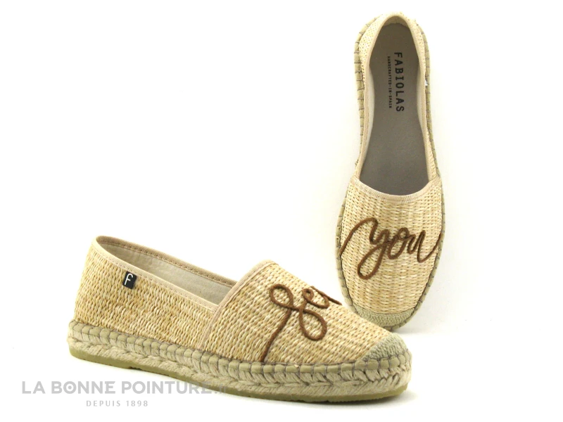Fabiolas 101105 - Beige Paille Tressee - Espadrille Femme 1 Fabiolas 101105 - Beige Paille Tressee - Espadrille Femme