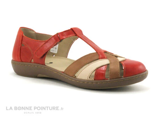3 Points De Suspension Kirout Rouge - Beige - Sandale