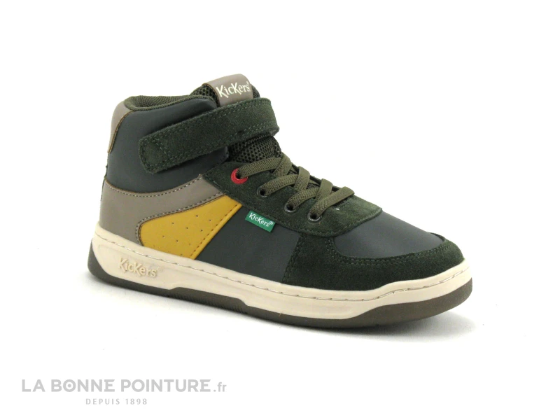 Kickers KICKALIEN Kaki Jaune Taupe - 910873 - Sneakers Montante 1 Kickers KICKALIEN Kaki Jaune Taupe - 910873 - Sneakers Montante
