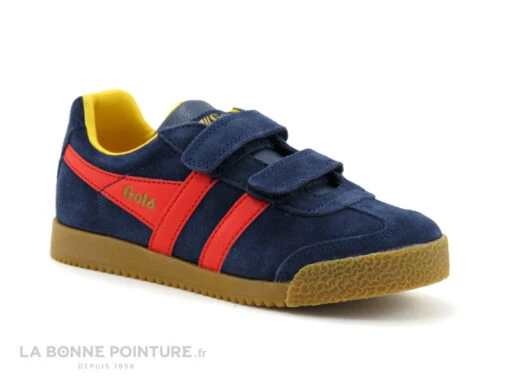 Gola HARRIER STRAP Navy Red Sun - Basket Bleu Marine - 2 Velcros