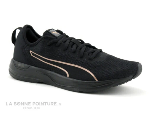 Puma ACCENT Black Rose Gold 195515 - Basket Sport Femme