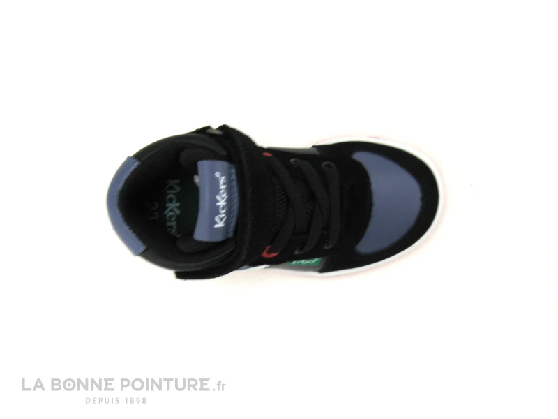 Kickers BILBON BB Mid Noir Gris Blanc 664560 - Basket Montante 6 Kickers BILBON BB Mid Noir Gris Blanc 664560 - Basket Montante – Image 6