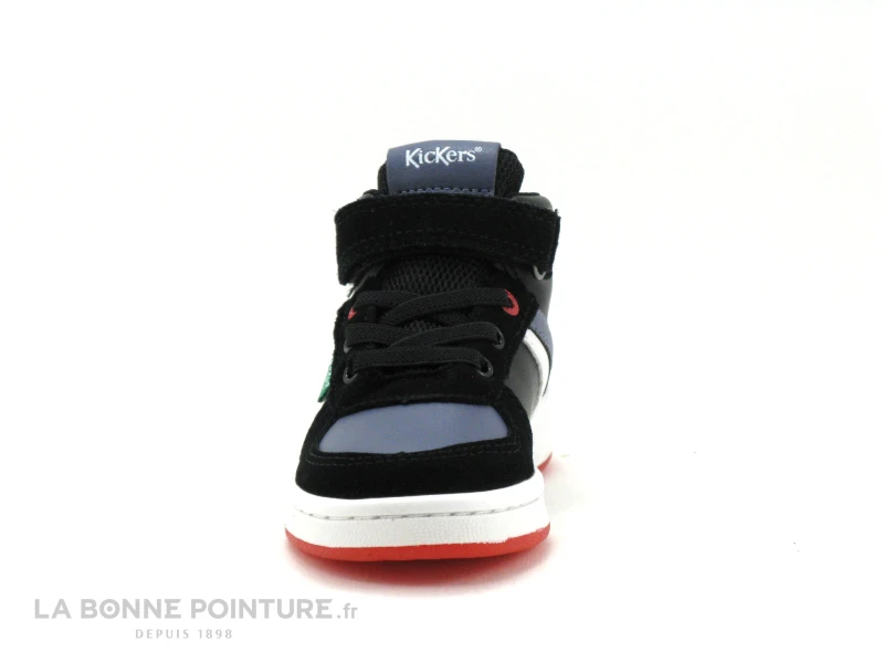Kickers BILBON BB Mid Noir Gris Blanc 664560 - Basket Montante 2 Kickers BILBON BB Mid Noir Gris Blanc 664560 - Basket Montante – Image 2