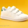 Adidas ADVANTAGE C EF0223 Blanc Vert - Basket Velcro Enfant
