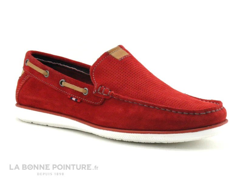 Point D Orgues POMOU Rouge - Mocassin Souple Homme 1 Point D Orgues POMOU Rouge - Mocassin Souple Homme