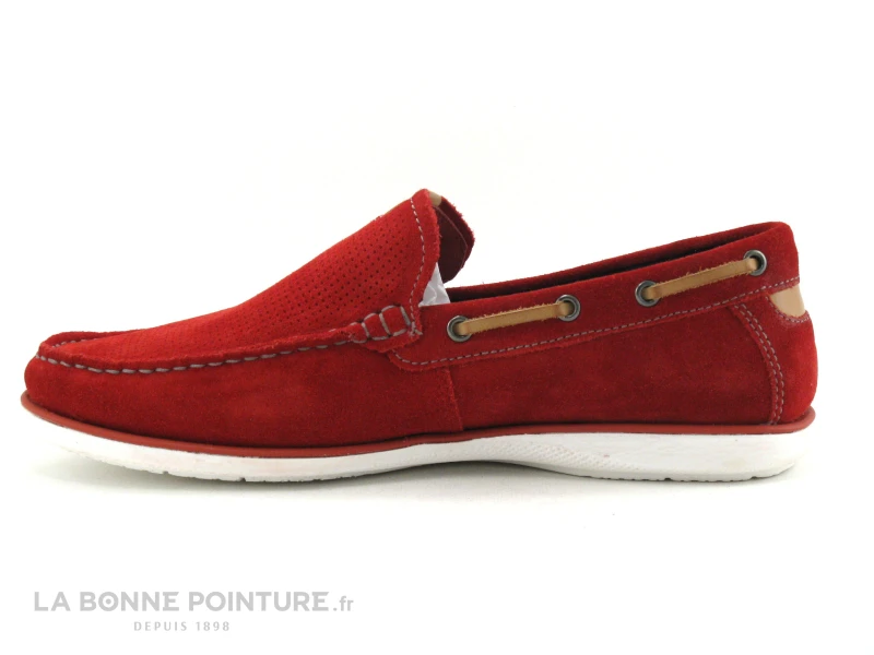 Point D Orgues POMOU Rouge - Mocassin Souple Homme 3 Point D Orgues POMOU Rouge - Mocassin Souple Homme – Image 3