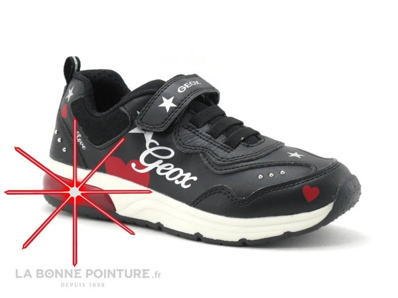 Geox SPACECLUB J048VA Noir - Basket Led Fille 1 Geox SPACECLUB J048VA Noir - Basket Led Fille