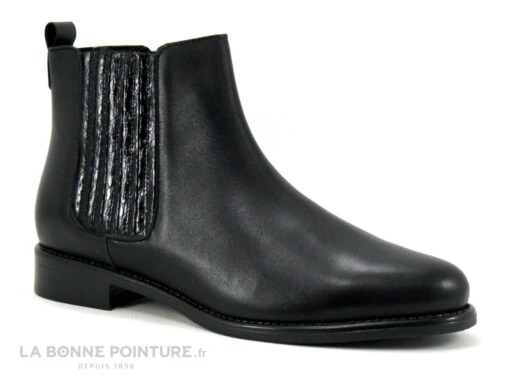We Do CO99223DB Noir - Bottine Femme Avec Zip Et Elastique