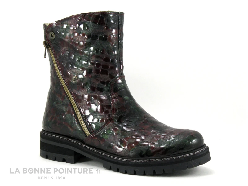 Hooper JUNO - Croco Imp Multicolore - Bottine Femme 2 Hooper JUNO - Croco Imp Multicolore - Bottine Femme – Image 2