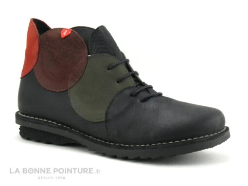 Alce Shoes 7760 - Noir - Cercles Multi - Chaussure Montante Femme