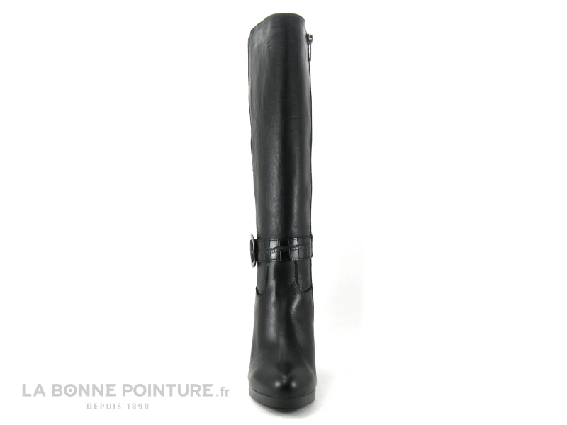 Patricia Miller 5179 - Botte Cuir Noir - Croco - Strech - Talon Haut 2 Patricia Miller 5179 - Botte Cuir Noir - Croco - Strech - Talon Haut – Image 2