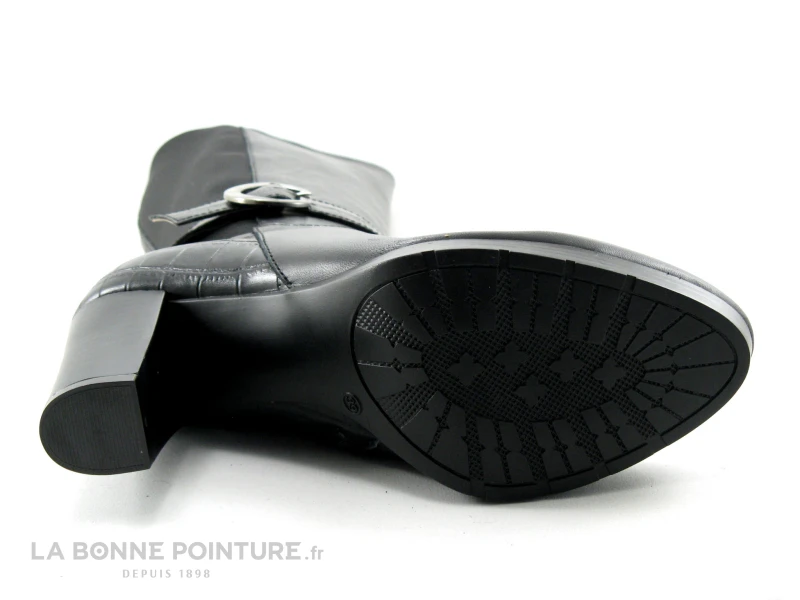 Patricia Miller 5179 - Botte Cuir Noir - Croco - Strech - Talon Haut 6 Patricia Miller 5179 - Botte Cuir Noir - Croco - Strech - Talon Haut – Image 6