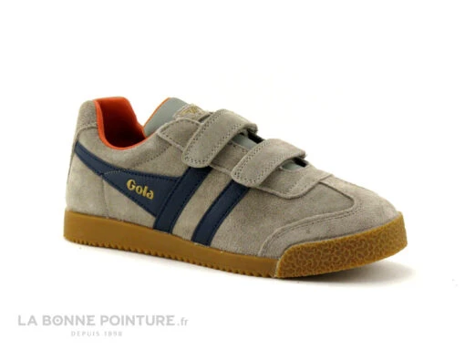 Gola HARRIER STRAP Rhino Navy Orange - Basket Grise - 2 Velcros