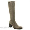 Dorking D7890 THAIS - Stretch Taupe - Botte Femme Talon Haut