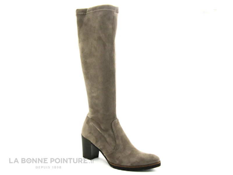 Dorking D7890 THAIS - Stretch Taupe - Botte Femme Talon Haut 1 Dorking D7890 THAIS - Stretch Taupe - Botte Femme Talon Haut