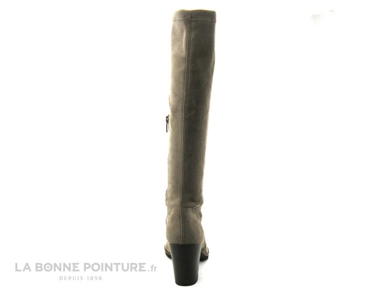 Dorking D7890 THAIS - Stretch Taupe - Botte Femme Talon Haut 4 Dorking D7890 THAIS - Stretch Taupe - Botte Femme Talon Haut – Image 4
