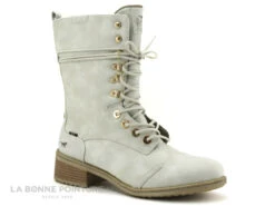Mustang 1402 501 203 Glace - Bottine Blanche Femme -Célèbre Chaussures Magasin cd24607c73b9e66c561f35ea11d5d5ef img 3316.jpg 175747