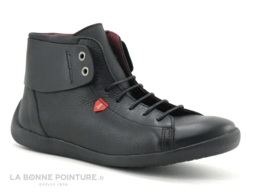 Alce Shoes 9241 - Chaussure Montante Cuir Noir - Lacet Et Zip