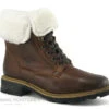 Hooper HUBLI Cognac - Revers Fourrure - Boots Femme Interieur Chaud