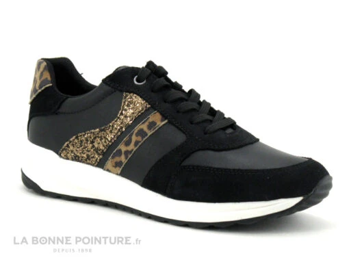 Geox AIRELL - D252SA - Black Camel - Sneakers Femme