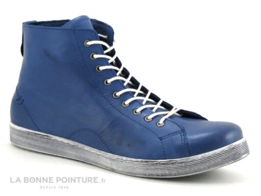 Andrea Conti 0341500-274 Jeans - Basket Montante Femme Bleu Fonce