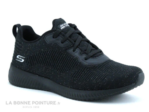 Skechers 32502 Bobs Squad Total Glam - Basket Noire Femme