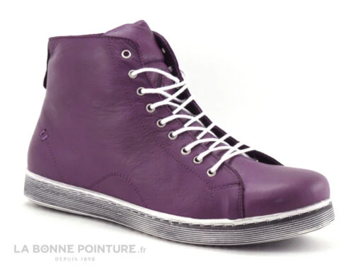 Andrea Conti 0341500-035 Pflaume - Chaussure Montante Prune