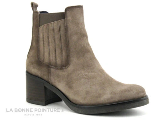 Dorking ROX D8326 Calf - Fango - Bottine Western Femme Marron Taupe