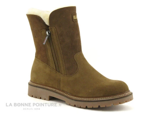 Olang AGATA 85 Cuoio - Bottine Femme Cuir Marron - Interieur Laine