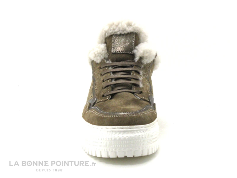 Hooper ZEPHYR Kaki - Basket Femme Avec Fourrure 2 Hooper ZEPHYR Kaki - Basket Femme Avec Fourrure – Image 2