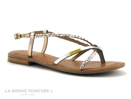 Tropeziennes MONATRES 19038 - Blanc Or - Nu-pieds