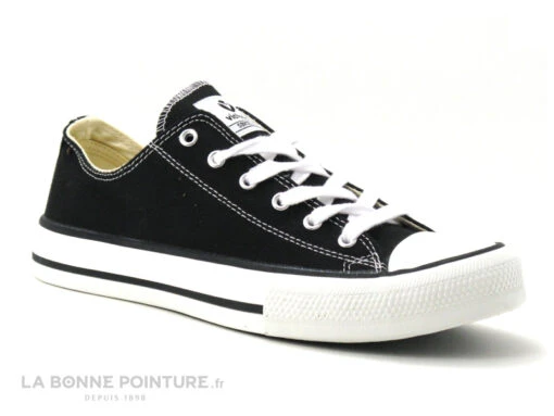 Victoria 06550 Noir - Basket Basse Toile Noire