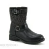 Wipop DICKLE Noir - Perles Argents - Bottine Fille