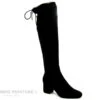 The Divine Factory QL4554 Stretch Noir - Botte Cuissarde Talon Carre