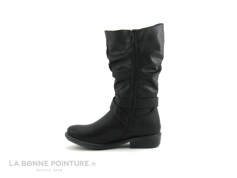 Wipop DELONA Noir - Froncee - Botte Fille 3 Wipop DELONA Noir - Froncee - Botte Fille – Image 3