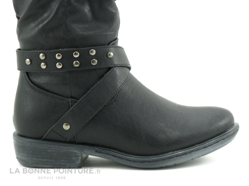 Wipop DELONA Noir - Froncee - Botte Fille 5 Wipop DELONA Noir - Froncee - Botte Fille – Image 5