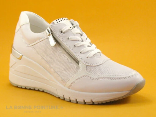 Marco Tozzi 2-23743-28 White - Basket Blanche Talon Haut Compense