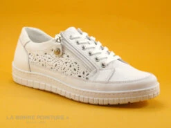 Morans KIPAR Blanc - Basket Mode Femme Cuir Blanc - Perforations -Célèbre Chaussures Magasin cd24607c73b9e66c561f35ea11d5d5ef img 5929.jpg 166686