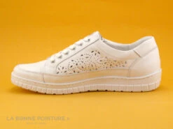 Morans KIPAR Blanc - Basket Mode Femme Cuir Blanc - Perforations -Célèbre Chaussures Magasin cd24607c73b9e66c561f35ea11d5d5ef img 5931.jpg 166682