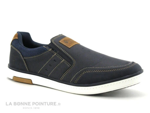 Streeter OLIZY Marine - Camel - Mocassin Homme