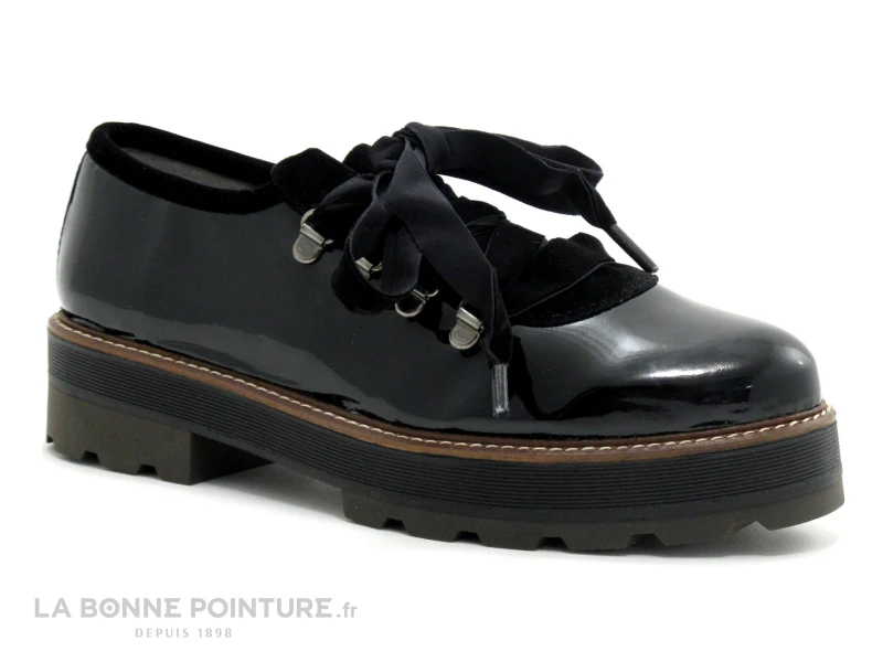 Folies POUM - Noir Verni - Chaussure Basse Femme 1 Folies POUM - Noir Verni - Chaussure Basse Femme
