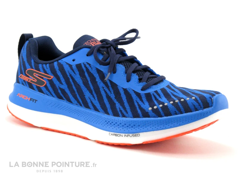 Skechers 246035 GO RUN Razor Excess 2 - Bleu - Basket Running Homme 1 Skechers 246035 GO RUN Razor Excess 2 - Bleu - Basket Running Homme