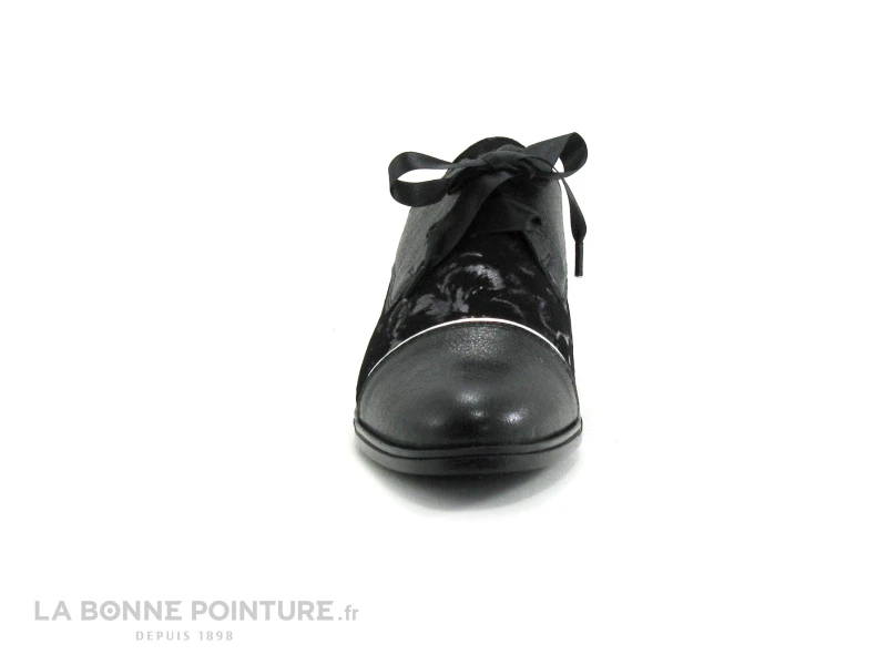 Mademoisel H 8057 Noir 2419 - Velours Imprime - Derby Femme 2 Mademoisel H 8057 Noir 2419 - Velours Imprime - Derby Femme – Image 2